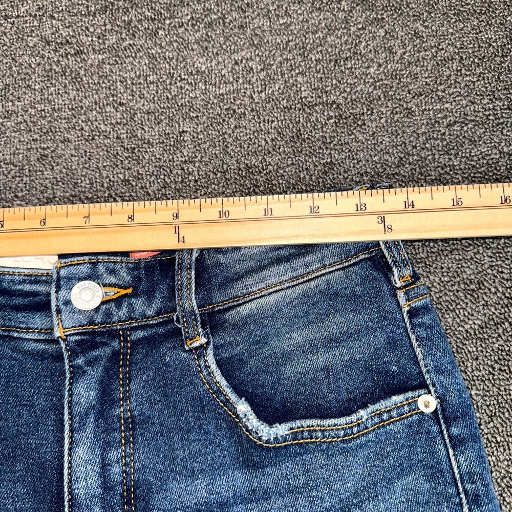 Anthropologie Pilcro The Cigarette Slim Straight Jean Women 27T Blue Frayed Hem - Picture 6 of 8